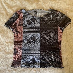 Urban Outfitters Mesh Zodiac Astrology Shirt Size Medium